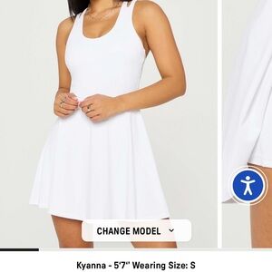NWT Fabletics White Tennis Performance Mini Dress
